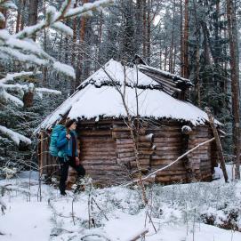  зимний поход в Лесную избушку, часть первая 