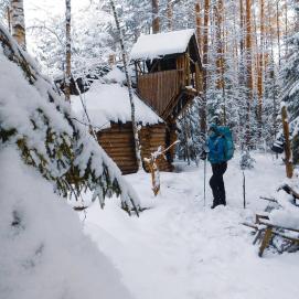  лесная избушка в Подмосковье 