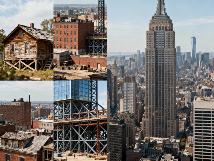 Строительство в масштабах: от деревянных домов до небоскрёбов