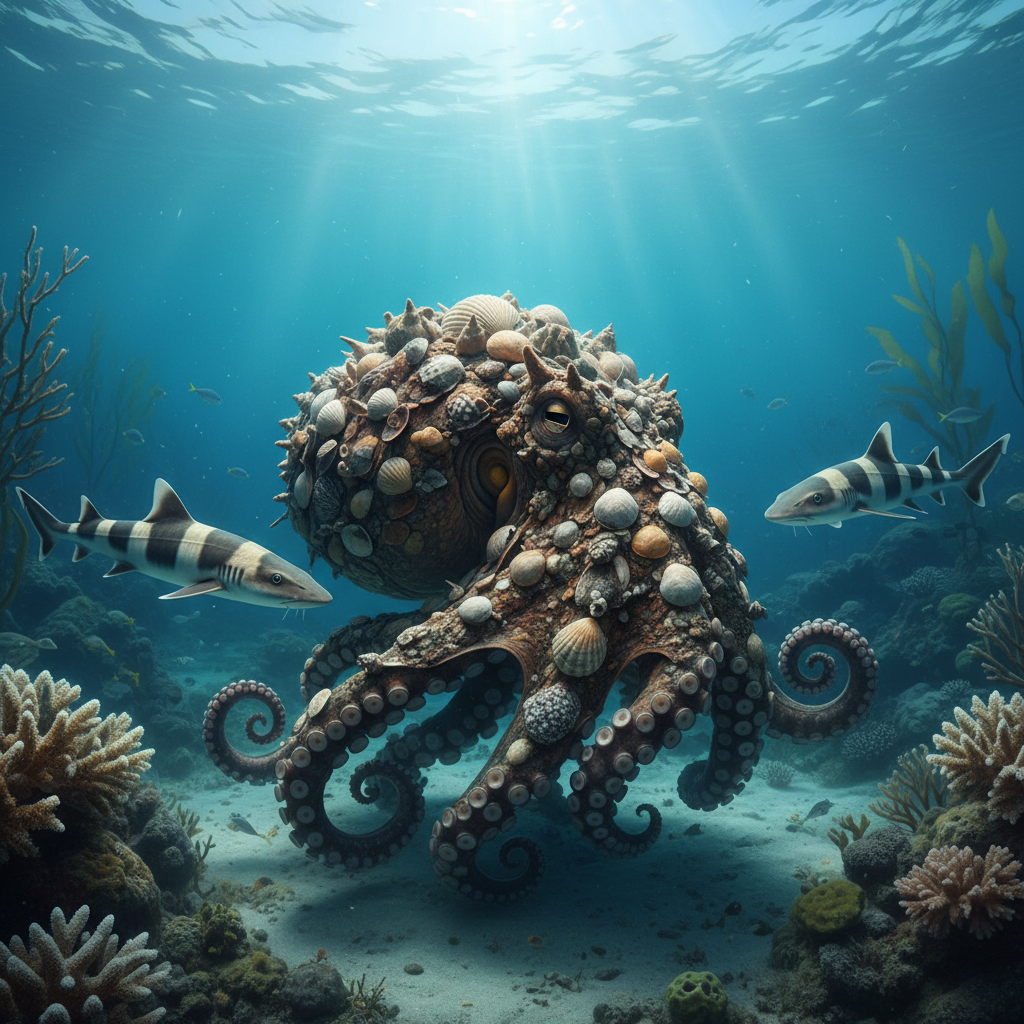 Осьминог Как Защитник: Броня из Ракушек