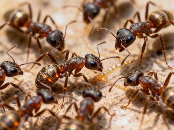 Как муравьи контролируют свое поведение с помощью феромонов